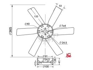 Cánh quạt xe nâng 04916-10010-71