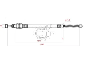Dây thắng tay xe nâng 20803-71231