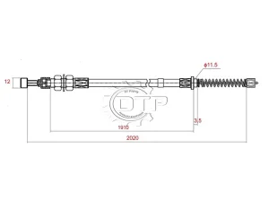 Dây thắng tay xe nâng 222A3-72011