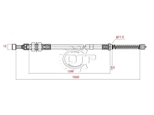 Dây thắng tay xe nâng 222A3-72021