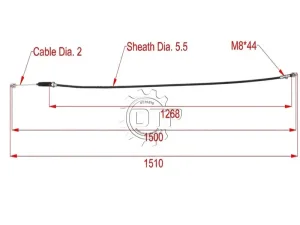 Dây ga xe nâng 235C5-22021