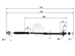 Dây ga xe nâng 26620-23660-71