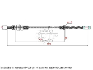 Dây thắng tay xe nâng 3EB-30-11131