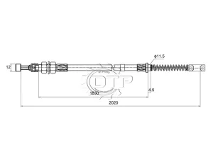 Dây thắng tay xe nâng 3EB-30-11231