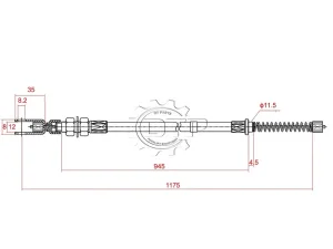 Dây thắng tay xe nâng 3EB-30-51110