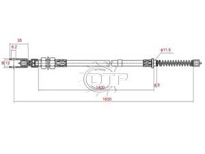 Dây thắng tay xe nâng 3EB-30-51120