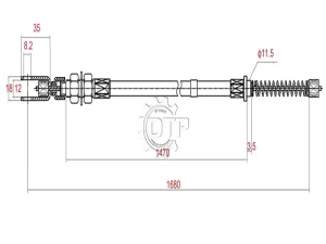 Dây thắng tay xe nâng 47401-23421-71