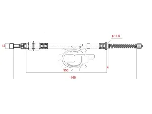 Dây thắng tay xe nâng 91E46-00119