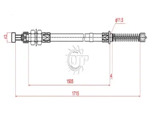 Dây thắng tay xe nâng 91E46-00215