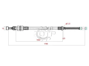 Dây thắng tay xe nâng C-52-13124-24600-S