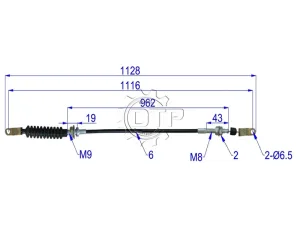 Dây ga xe nâng H25S5-60502