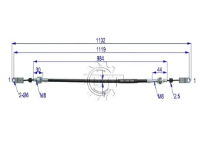 Dây ga xe nâng H25T5-60502