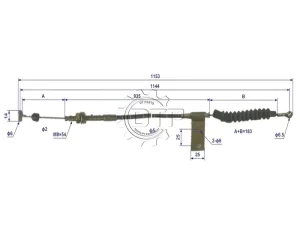 Dây ga xe nâng N150-521000-000